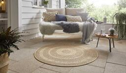 bougari Almendro Indoor and Outdoor Rug, Beige Brown, ø 160 cm