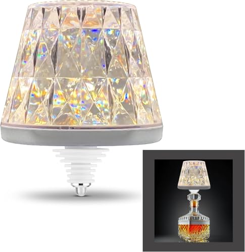 REV LAMPRUSCO Crystal LED Battery Bottle Lamp Wireless 130lm 1.6W 2500mAh Bottle Light Dimmable Warm White Touch Table Lamp for Indoor & Outdoor Use IP54