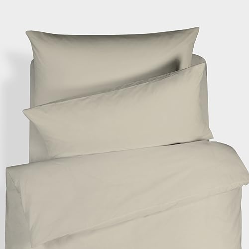 Bianca Plain Dyed Neutral Duvet Cover Set 140 x 220 + 60 x 70 cm