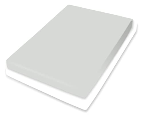 Bassetti Fitted Sheet, Cotton, Platinum, 180x200 200x220