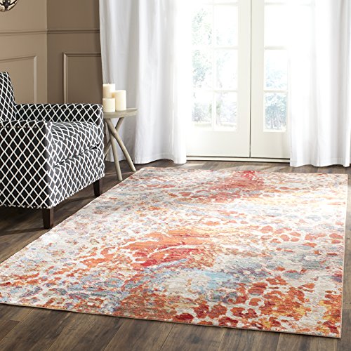 Safavieh Craft Art-Inspired Indoor Woven Rectangle Area Rug, Valencia Collection, VAL218, in Multi, 122 X 183 cm for Living Room, Bedroom or Any Indoor Space