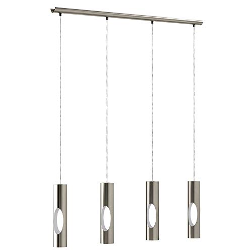 EGLO Ceratella Pendant Light 4-Bulb Steel 20 W Matte Nickel White