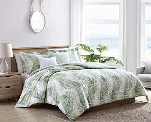 Tommy Bahama - 5pc Comforter Set - 100% Cotton, Reversible, All Season Bedding with Bonus Throw Pillows, Oeko-Tex Certified, Full/Queen, Kauai