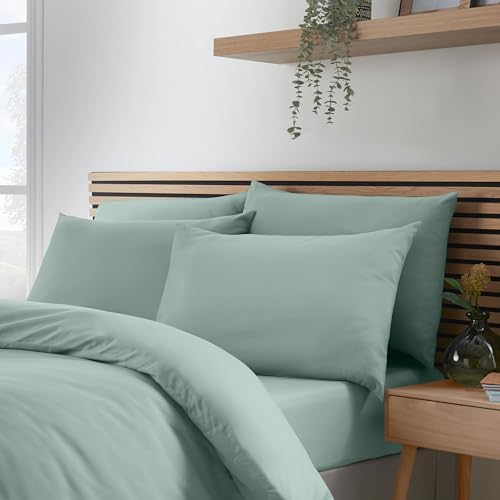 Catherine Lansfield So Soft Non-Iron Standard Pillowcase 4 Pack Green