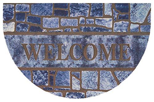 Hanse Home Printed Doormat Flocked 3D Look with Non-Slip PVC Floor Dirt Trapper Mat Door Mat Dirt Trapper Entrance Rug Indoor and Outdoor Various Designs, 45 x 70 cm, Welcome 3