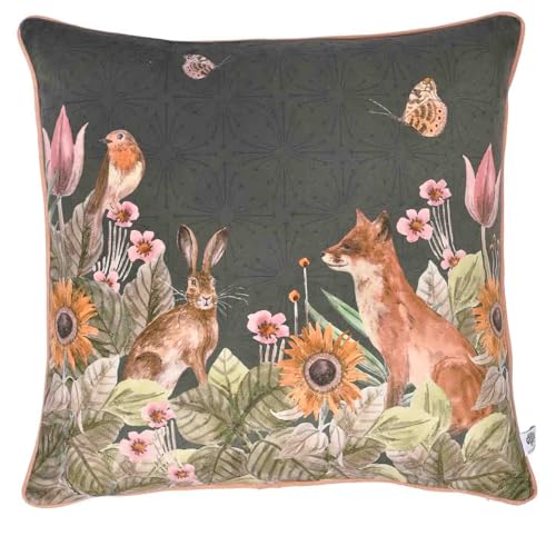 Appletree Heritage - Foxdale - Velvet Cushion Cover - 43 x 43cm in Natural