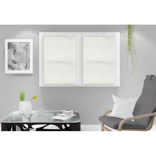 Soleil d'ocre Lina Half Curtain, Polycotton, White, 60 x 90 cm