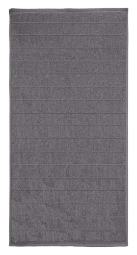 Kleine Wolke Via Bath Towel Slate Material: 100% Cotton Size: 70 x 140 cm