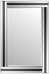 Mirror Eva Rectangle Black Glass Framed Bevelled Wall (36x24),Frameless,YC021-2