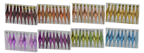 Christmas Gifts 41891 Christmas Decoration Droplet drop shape with 8-Assorted Pack of 9