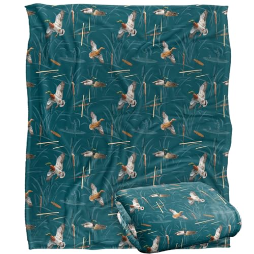 Jq Licensing - Bs-Jp Waterfowl Marsh Ducks Hunting Pattern Silky Touch Super Soft Throw Blanket 152 X 127 Cm