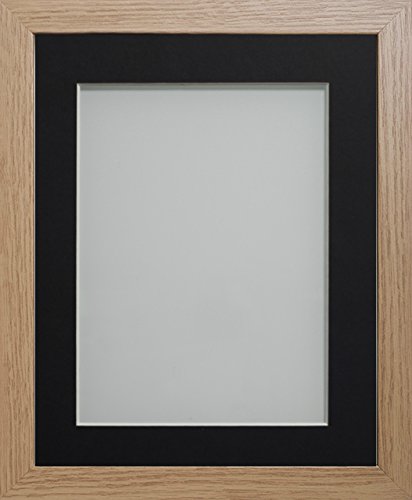 Frame Company Allington Beech Photo Frame with Black-V Groove Mount, A3 for A4, fitted with perspex