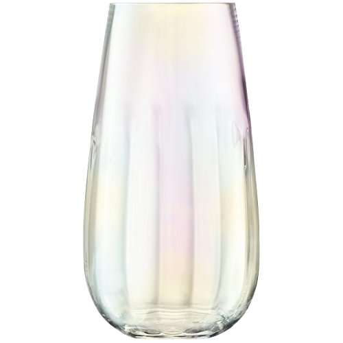 LSA International Pearl Vase H28cm Mother of Pearl- 1 Unit - Mouthblown & Handmade Glass - Hand Painted - PE22