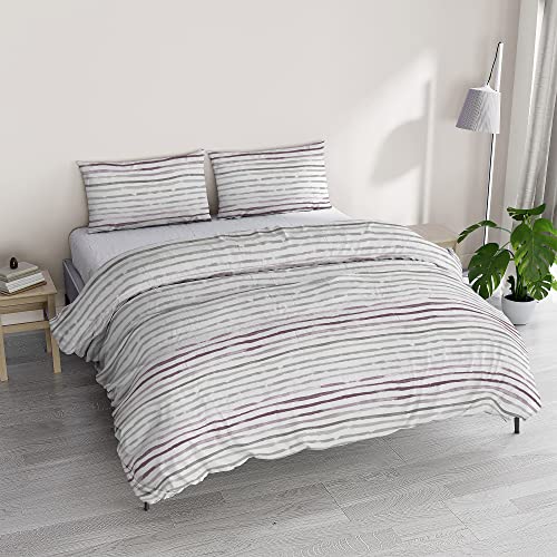 Athena Duvet Cover Set, Made in Italy, Double Sofia Pink