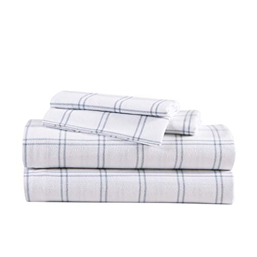 Eddie Bauer Home - Flannel Collection Cotton Bedding Sheet Set, Pre-Shrunk & Brushed For Extra Softness, Comfort, and Cozy Feel, Queen, Westridge Plaid