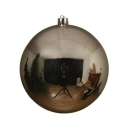Decoris XXL Shiny Silver Shatterproof Christmas Bauble XXL Plastic Various Diameters 200 mm