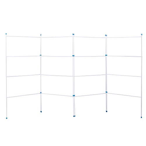 Home Vida Clothes Drying Rack - Foldable 4 Fold Airer with Drying Space, Foldable Design, Indoor/Outdoor Use, White