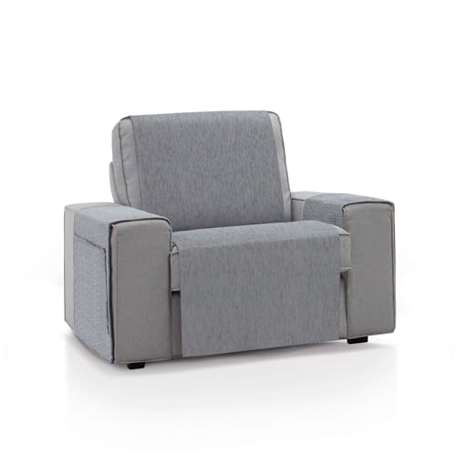 ECOMMERC3 - Sofa Cover Size 1 Seater 55 x 220 cm - Light Grey Soft Touch Sofa Cover 100% Made in Spain