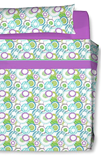 CARLA RUBINI Flash bedding set modern CAMA DE 135 Cm Purple and Green