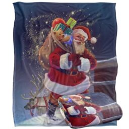 Ren & Stimpy Crazy Christmas Silky Touch Super Soft Throw Blanket 152 X 127 cm in White by Debenhams