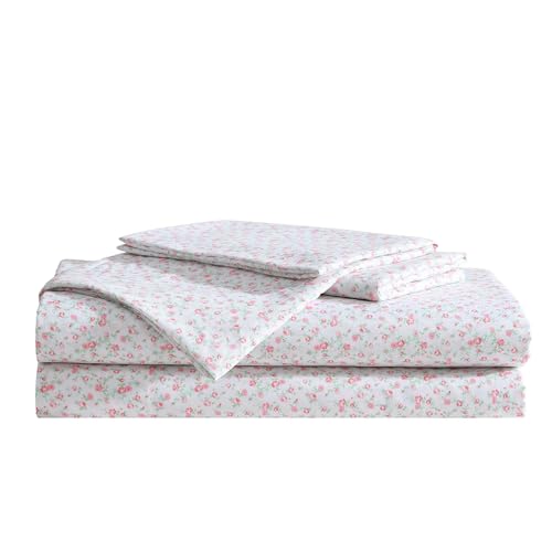 Betsey Johnson - Twin Sheets, Fade & Wrinkle Resistant Bedding Set with Matching Sham(s), Soft & Lightweight Bedding Essentials (Whimsical Floral Green, Twin)