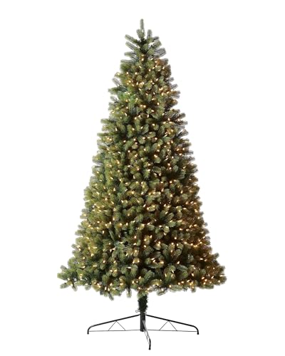 WeRChristmas 7ft Pre-Lit Mixed Pine Half Christmas Tree