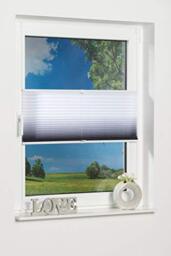 Khome Klemmfix Pleated Blind Colour Gradient Anthracite 55 cm x 210 cm (W x L)