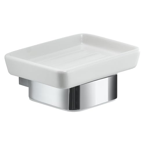 Gedy SPLUGA SOAP Box, Stainless Steel Aluminium Aluminum chromall Ceramics, Chrome