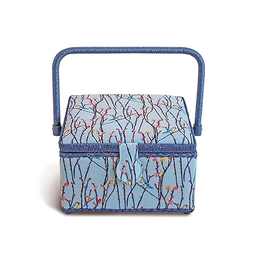 Prym 612081 Sewing Basket Cotton Light Blue 230 x 230 x 140 mm