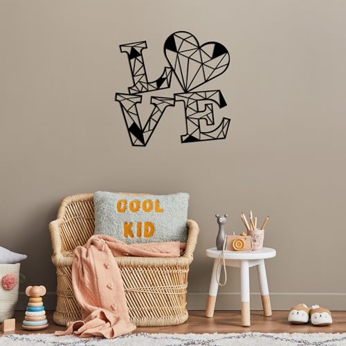 Stylish Black Decorative Metal Wall Accessory, 68 x 68 cm, 100% Metal, 1.5 cm Thickness, Perfect for Modern Home Decor & Art Display
