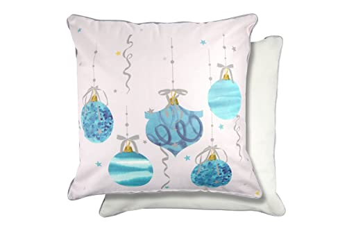 Emma Barclay Bauble Print - Cushion Cover in Aqua - 17x17 (43x43cm)
