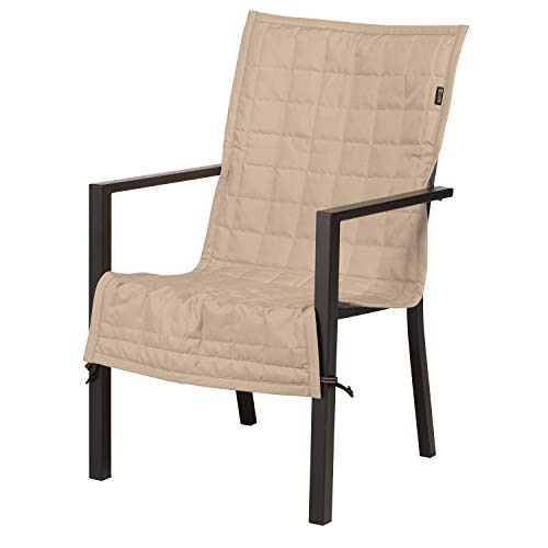 "Classic Accessories Montlake FadeSafe Patio Chair Slipcover, 45"" x 20"", Antique Beige"