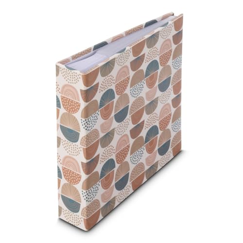 Hama Photo Album Designline II (Slip-in Album for 200 Photos 10 x 15 cm, Memo Fields for Notes and Dates, White Inner Pages, Album Size 22.5 x 22 cm) Retro