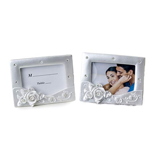 Mopec Z21 Pink Flower Wedding Photo Frame, 7 x 9 cm, Resin, Multi-Colour