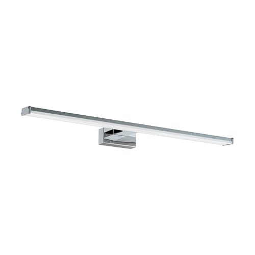 Eglo LED Wall Light Pandella 1, LED Mirror Light Made of Aluminium and Plastic, Bathroom Lamp in Chrome, Silver, White, LED Damp Room Light Neutral White, IP44, Length 60 cm