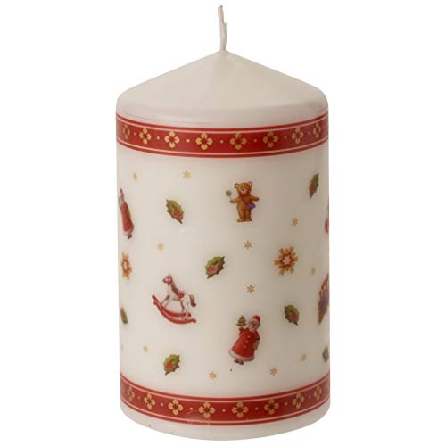 Villeroy & Boch – Winter Specials candle “Gifts and Toys” M, decorative Christmas candle for your festive table, wax, 7 x 12 cm