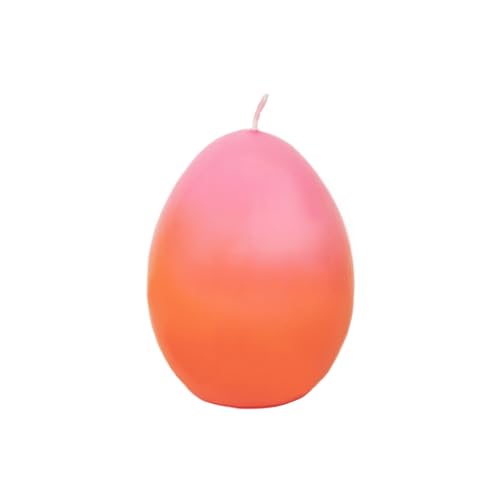 Talking Tables Egg Shaped Candle Pink Orange Ombre - Unscented Decorative Candle for Spring Easter Table Centrepiece, Birthday or Mother's Day Gifts, 10 Hour Burn Time, Eco-Friendly Packaging