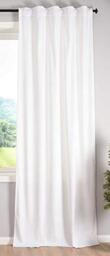 Gardinenbox Milano 20357 Blackout Curtain Velvet Opaque Tab Tape Drawstring Blackout Can Be Shortened White 1 Piece H x W 280 x 135 cm