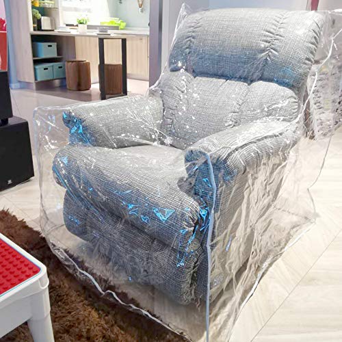 "Pakoula Plastic Couch Cover Pets - Cat Scratching Protector Clear Waterproof Armchair/Recliner Cover,Furniture Protector for Storage and Moving (36"" W - Armchair)"