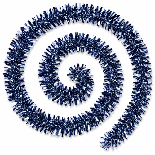 4 Pcs Chunky Christmas Tinsel Garland 2m Navy Xmas Decoration