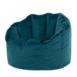 icon Sirena Velvet Bean Bag Chair with Filling Included, Teal