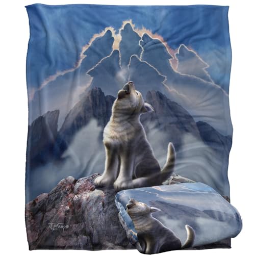 Jq Licensing - Jlo Baby Wolf Howling Silky Touch Super Soft Throw Blanket 152 X 127 Cm
