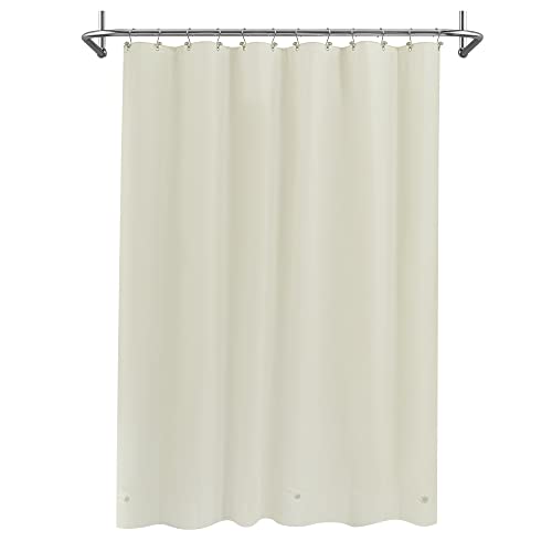 Mrs Awesome Beige Shower Curtain Liner with 3 Magnets, 72x72 Premium Flexible Sturdy Plastic Shower Curtain for Bathroom Lightweight & Waterproof, Beige