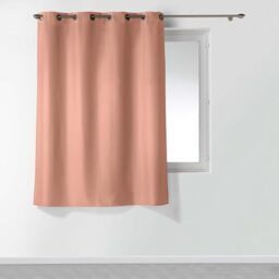 Douceur d'Intérieur, Essential Blush Curtain with Eyelets (140 x 180 cm) Plain Polyester