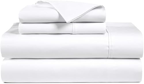 Bluemoon Homes 1000 Thread Count Italian FInish 100% Egyptian Cotton 4-Piece Bed Sheet Set, FIt Mattress Up To 21 inches Deep Pocket, Solid Pattern (Color - White, Size - Queen).