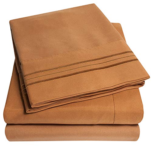My Sweet Home 1500 Thread Count 4Pc Bed Sheet Set Egyptian Quality Deep Pocket - California King, Mocha