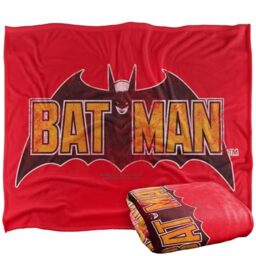 "LOGOVISION The Batman 2022 Vintage Bat Logo On Red Silky Touch Super Soft Throw Blanket 50""x60"""