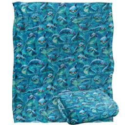 Jq Licensing - Royce Mcclure Mod Squad Dolphin Sunglasses Pattern Silky Touch Super Soft Throw Blanket 152 X 127 Cm