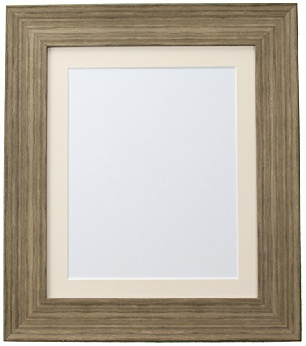 FRAMES BY POST Hygge Picture Photo Frame, Plastic Glass, Bear Creek Brown with Ivory Mount, 6 x 4 Image Size 4 x 3 Inches