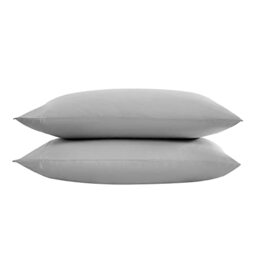Vera Wang - Pillow Case Set, Luxury Sateen Cotton Bedding, 800 Thread Count, Soft & Smooth Bedding Set (Steel Grey, Standard Pillowcases)